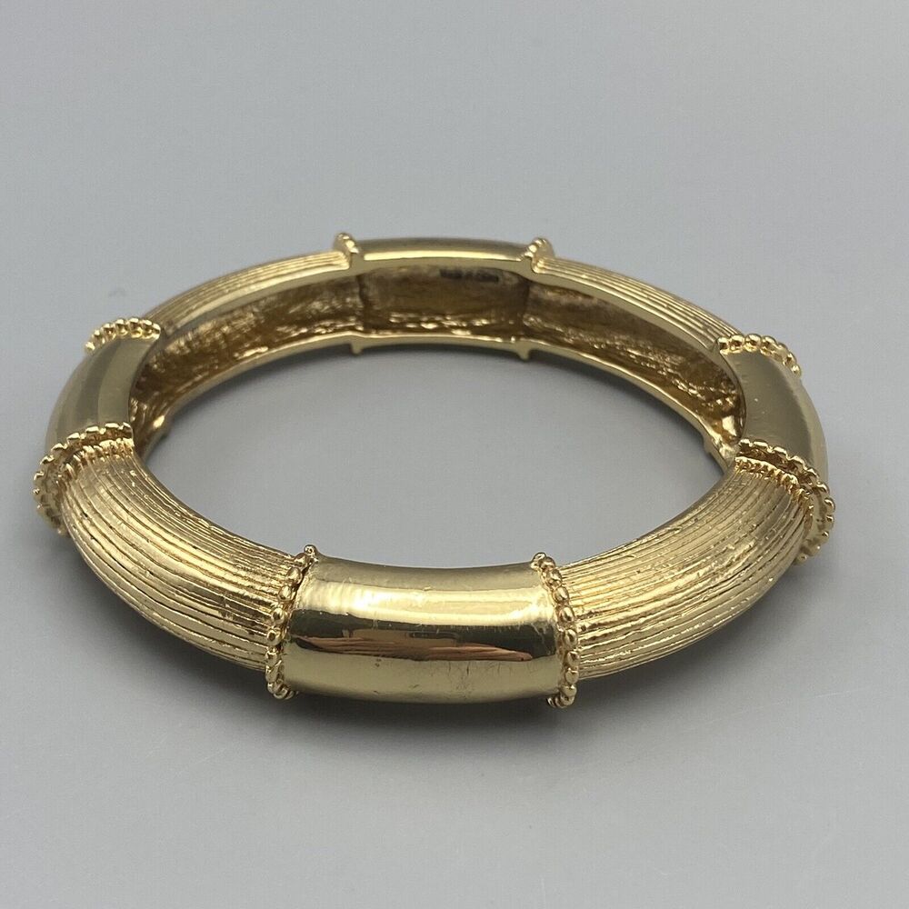 Lilly Pulitzer Gold Tone Textured Hinged Bracelet